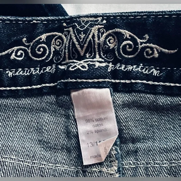 Maurice’s brand premiere jeans! BLINGY and cute! Size 13-14 regular - Picture 6 of 9